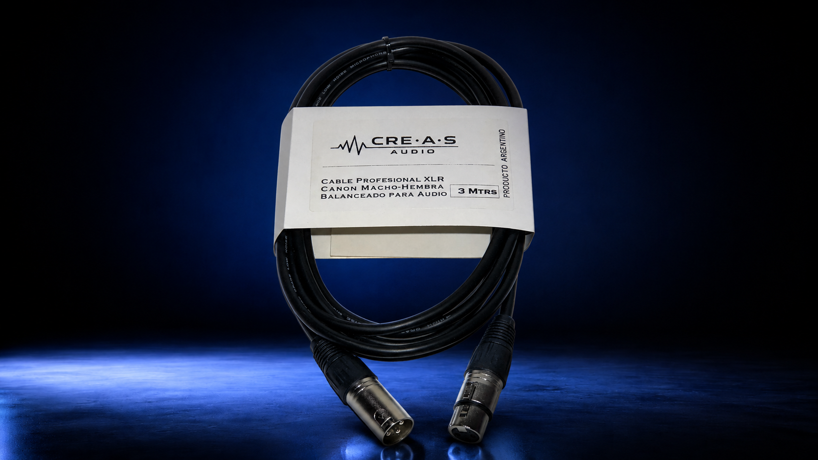 Cable profesional XLR CRE·A·S Audio de 3 metros